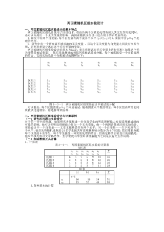 两因素随机区组设计