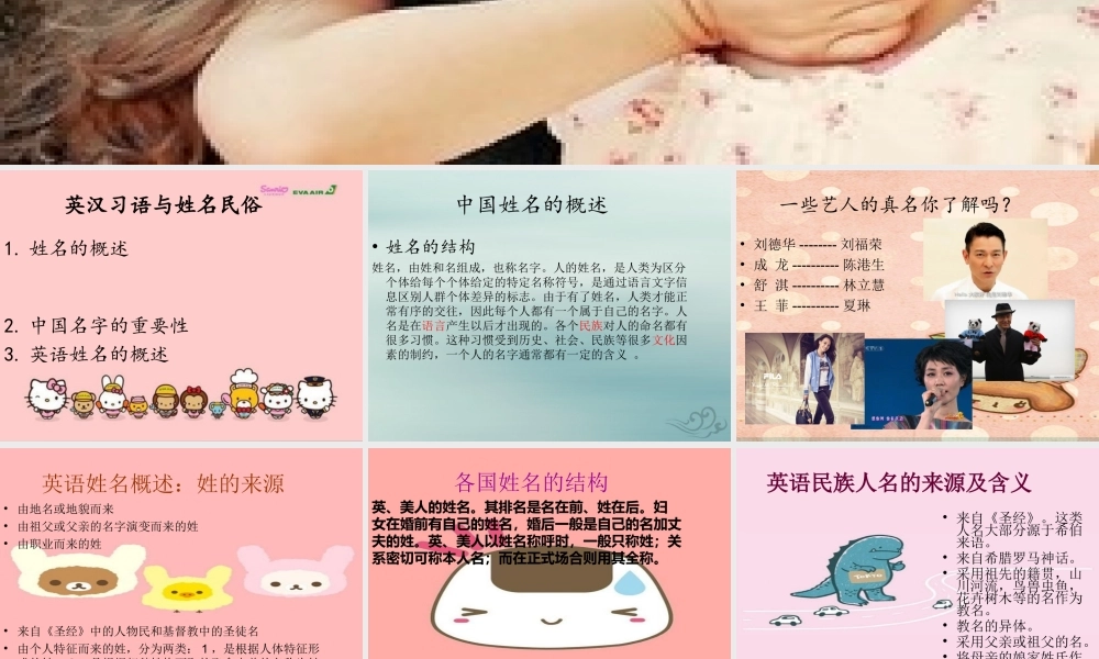 七年级英语上册 英美文化 中西方姓名差异素材 (新版)人教新目标版 素材