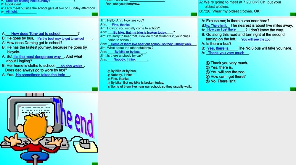 初一英语补全对话 新目标 课件