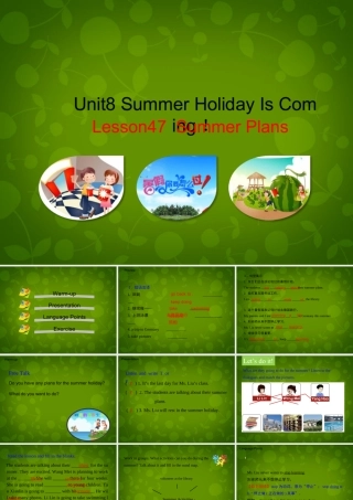 七年级英语下册 Unit 8 Summer Holiday Is Coming Lesson 47 Summer Plans课件 (新版)冀教版 课件