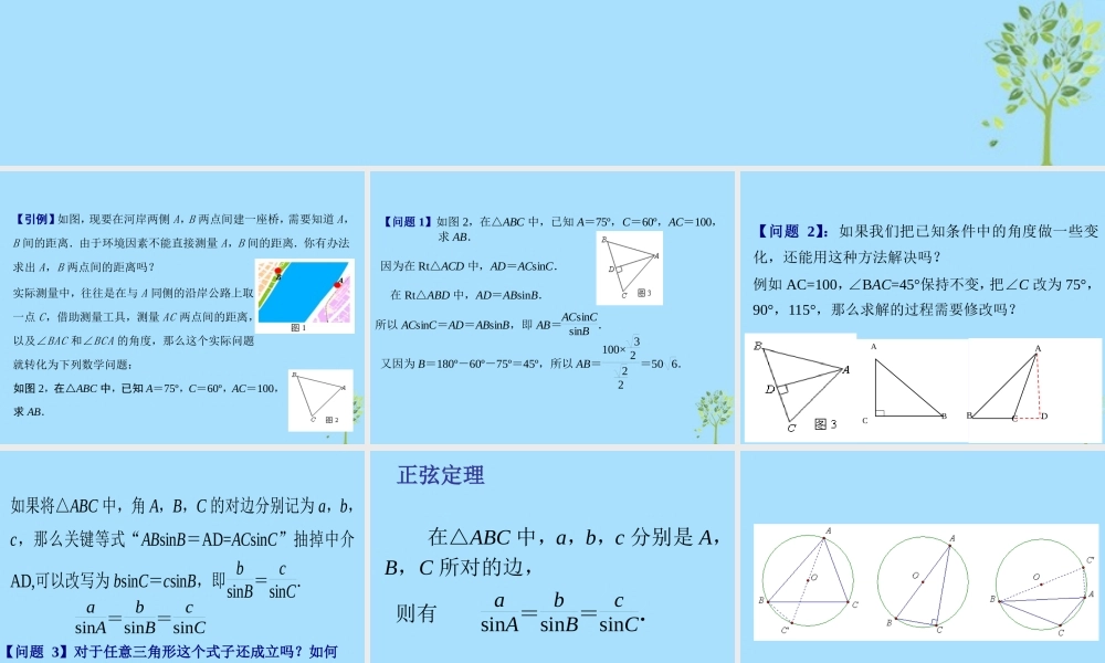 山西省忻州市高考数学 专题 正弦定理复习课件