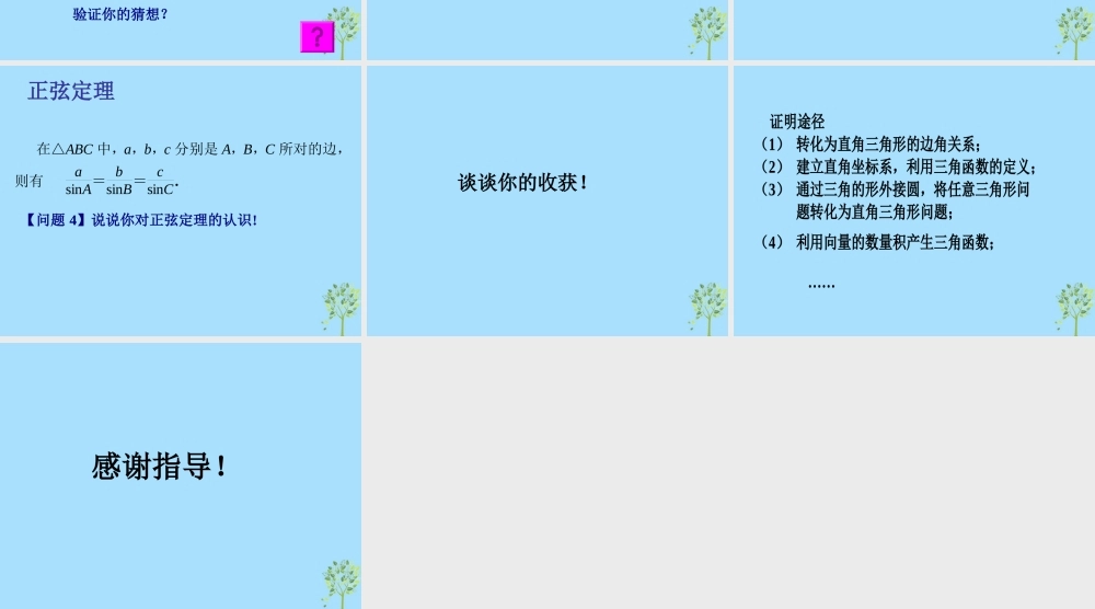 山西省忻州市高考数学 专题 正弦定理复习课件