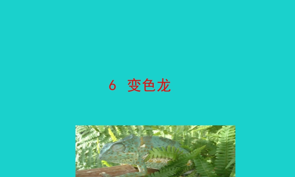 九年级语文下册 第二单元 6 变色龙课件 新人教版 课件