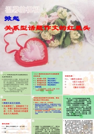 人教版掀起关系型话题作文的红盖头 0 课件