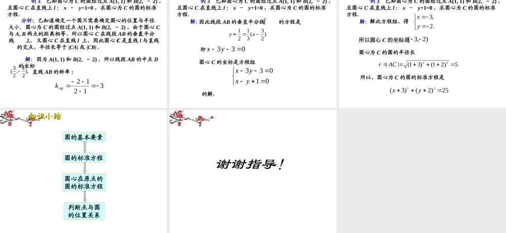 广东惠州市高一数学(圆的标准方程1)课件