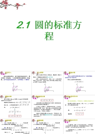 广东惠州市高一数学(圆的标准方程1)课件