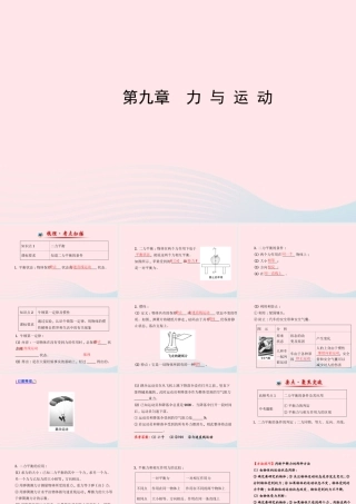八年级物理下册 第九章力与运动课件 (新版)苏科版 课件