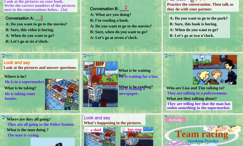 中学七年级英语上册 Unit 1 I m watching TV Section A2课件 鲁教版 课件