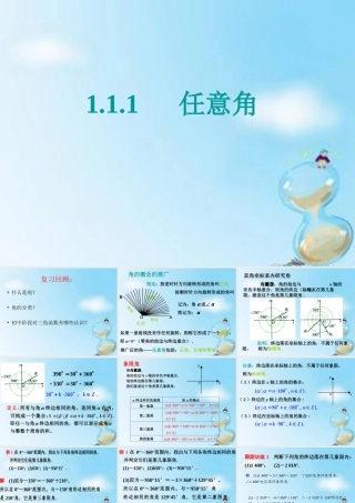 数学 1.1.1任意角课件 新人教版A版必修4 课件