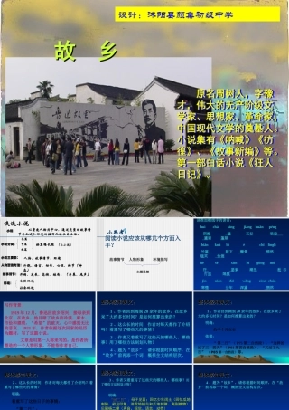 九年级语文故乡课件