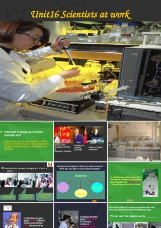 人教版高一英语Unit16 Scientists at work2 课件
