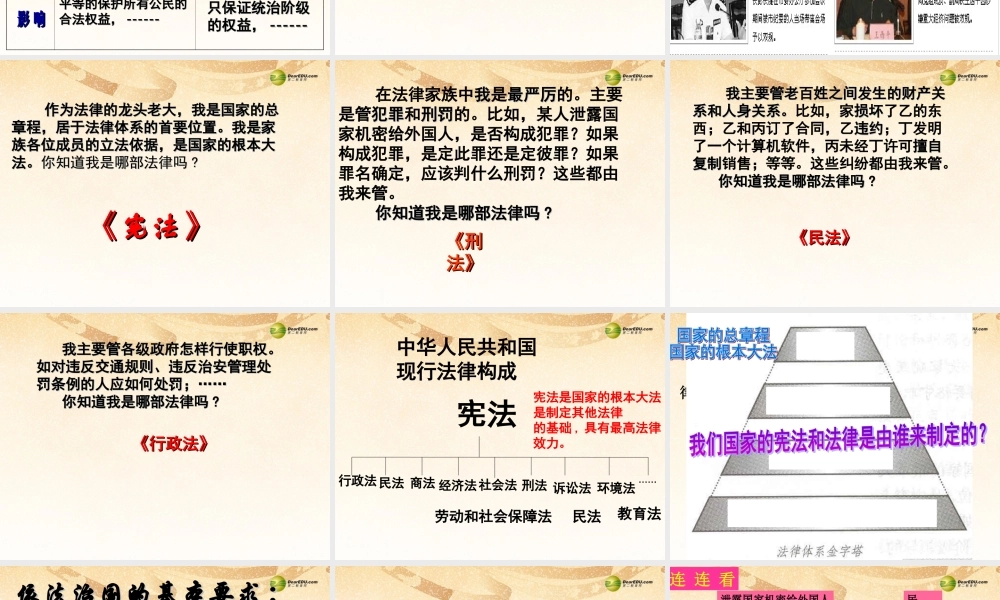 九年级历史与社会全册 第三单元第三课第一框以法律为准绳课件 人教版 课件