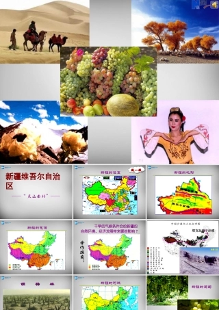 八年级地理下册 8.3(新疆维吾尔自治区的地理概况与区域开发)课件1 (新版)湘教版 课件