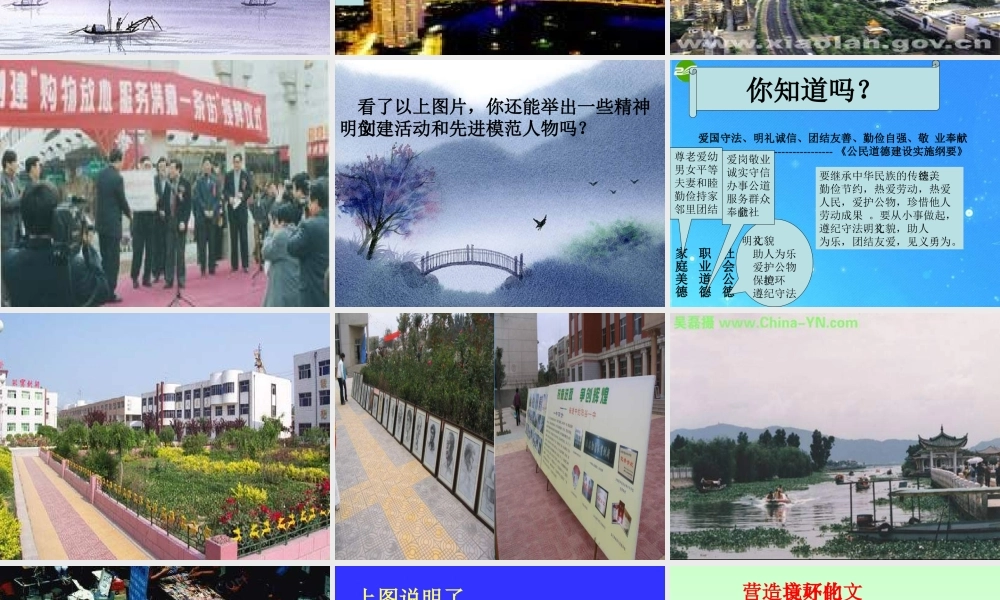 中考政治专题复习 营造美好的文化环境 课件