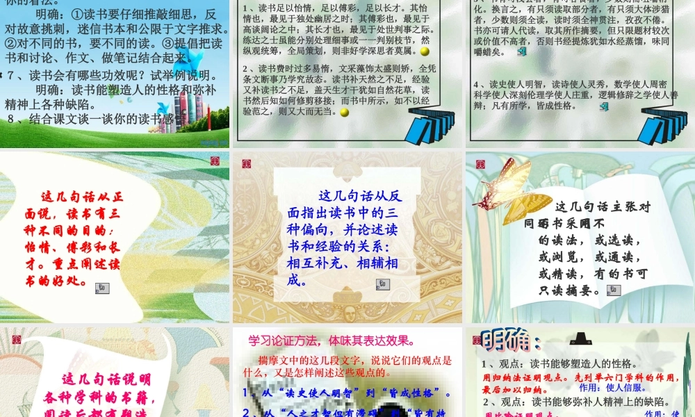 九年级语文上册(短文两篇·不求甚解·谈读书)优秀课件(42页) 人教新课标版 课件