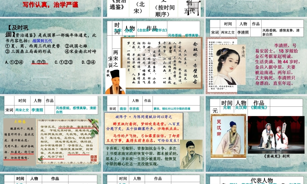 中学七年级历史下册 第14课 灿烂的宋元文化(二)课件 新人教版 课件