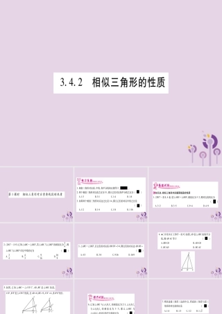 九年级数学上册 第3章 图形的相似 34 相似三角形的判定与性质 342 第1课时 作业课件 (新版)湘教版 课件