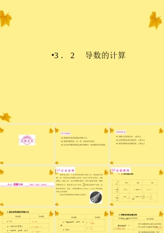 数学 3.2导数的计算精品课件同步导学 新人教A版选修1-1 课件