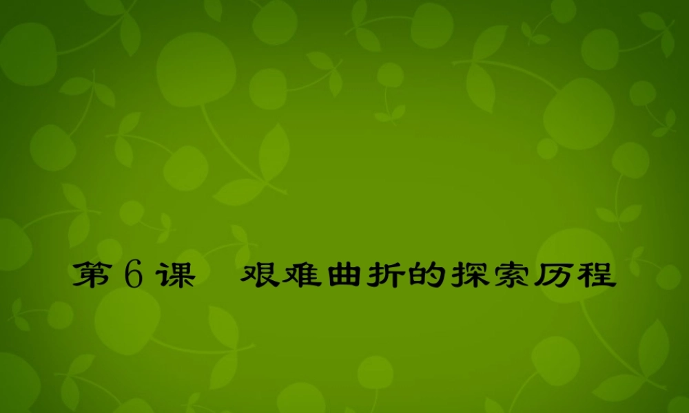 八年级历史下册 2.6 艰难曲折的探索历程课件 北师大版 课件
