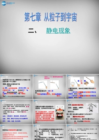 八年级物理下册 7.2 静电现象课件 苏科版 课件