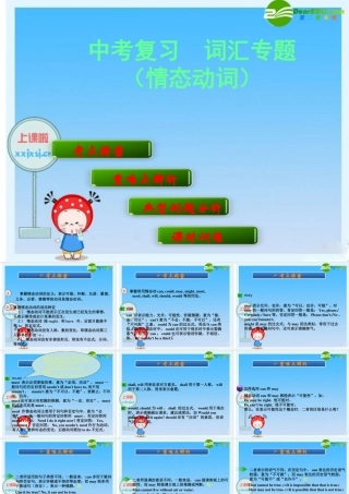 初中英语 情态动词经典课件 外研版 课件