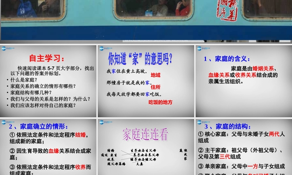 八年级政治上册 第一课 第一框 我知我家课件 新人教版 课件