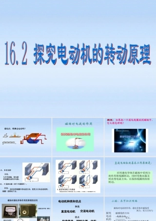 九年级物理下册 探究电动机的原理课件 沪粤版 课件