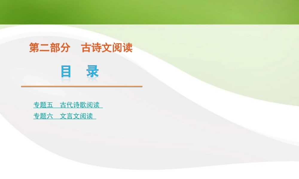 古诗文阅读课件3 大纲版 课件