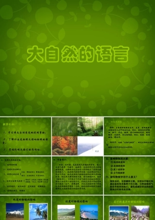 八年级语文上册 第四单元 16 大自然的语言课件 新人教版 课件
