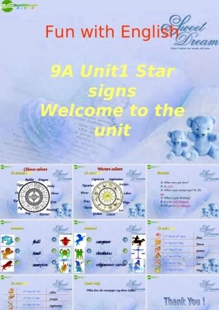 九年级英语上册 9AUnit1 Welcome to the unit课件 牛津版 课件