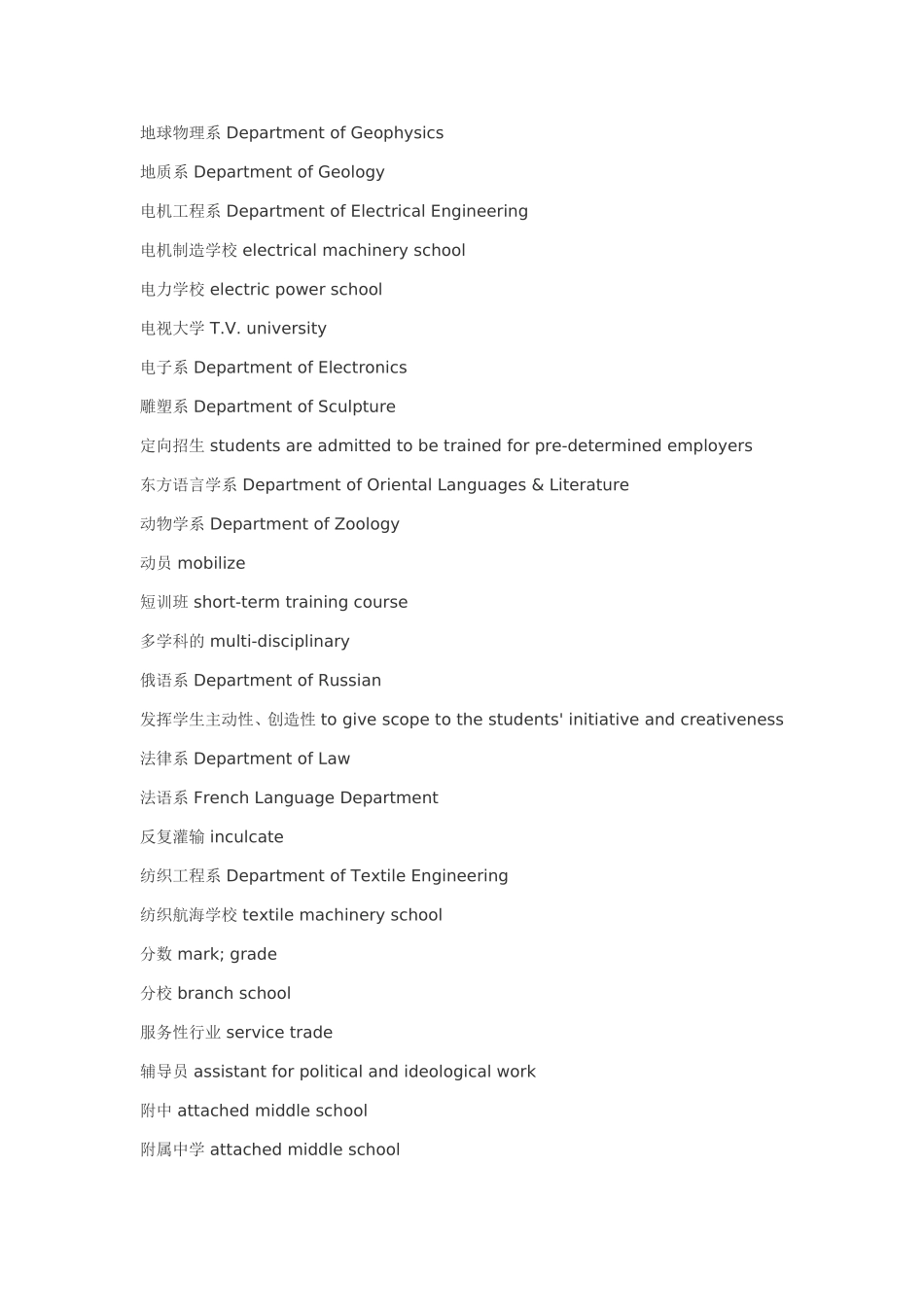 《口译笔译分类词汇--职业词汇》_第3页