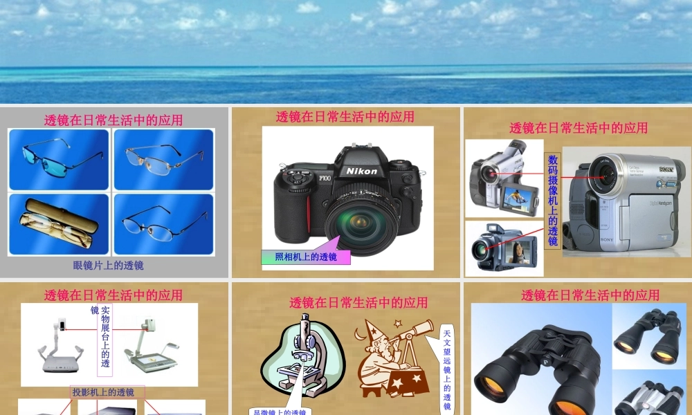 八年级物理上册 透镜课件 人教新课标版 课件