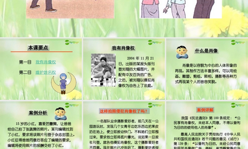 八年级政治下册 肖像和姓名中的权利课件 新人教版 课件