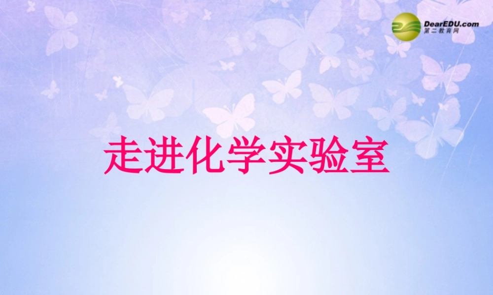 中学九年级化学上册 1.3 走进化学实验室课件 新人教版 课件