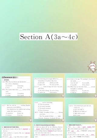 九年级英语全册 Unit 4 I used to be afraid of the dark Section A(3a 4c)课时检测课件 (新版)人教新目标版 课件