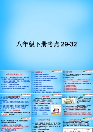 中考政治 八下 考点29 32复习课件