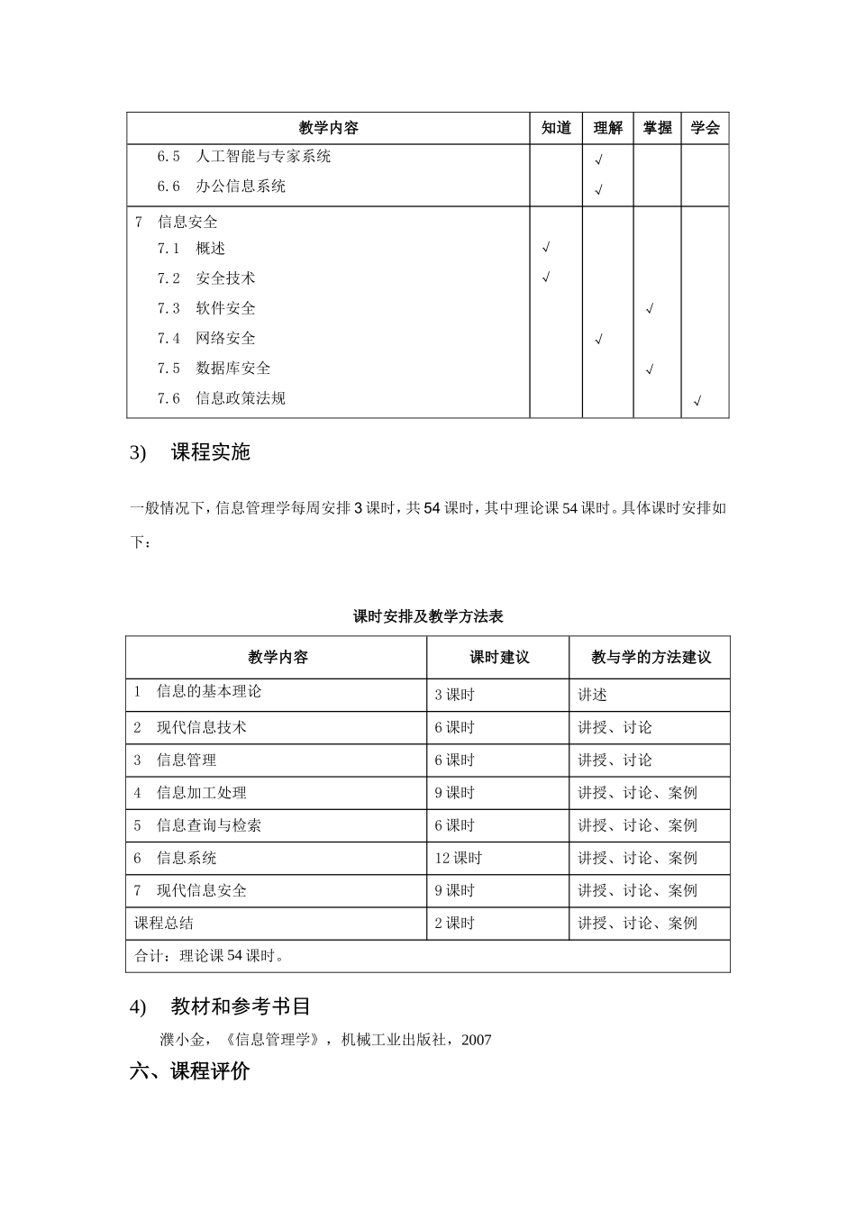 《信息管理学》教学大纲_第3页