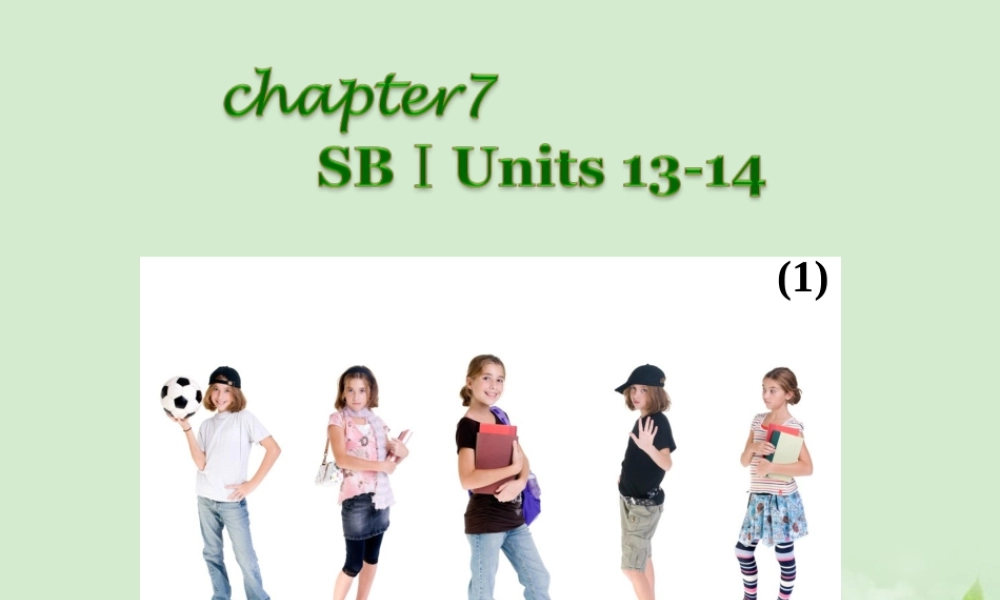 广西省高考英语轮一轮复习 Chapter7 SBⅠUnits 13～141课件