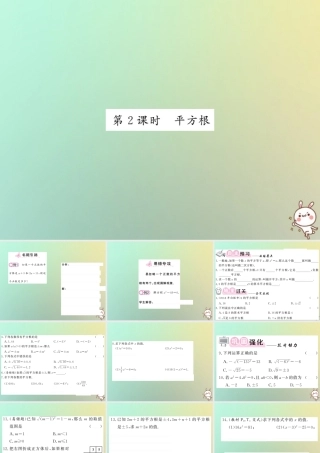 八年级数学上册 第二章 实数 2.2 平方根(2)习题课件 (新版)北师大版 课件