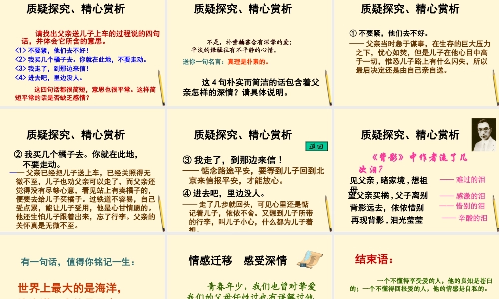 八年级语文(背影)课件