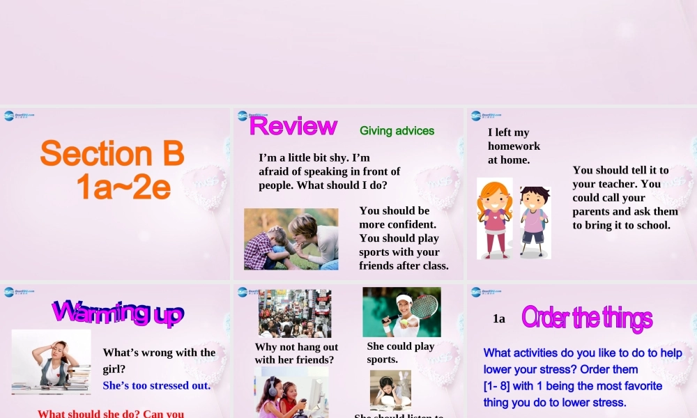 八年级英语上册 Unit 2 Why don t you talk to your parents？SectionB(1a-2e)课件 鲁教版五四制 课件