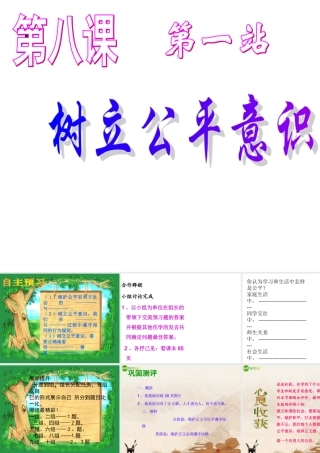 八年级政治下册 第八课(维护公平正义)第一站课件 北师大版  课件