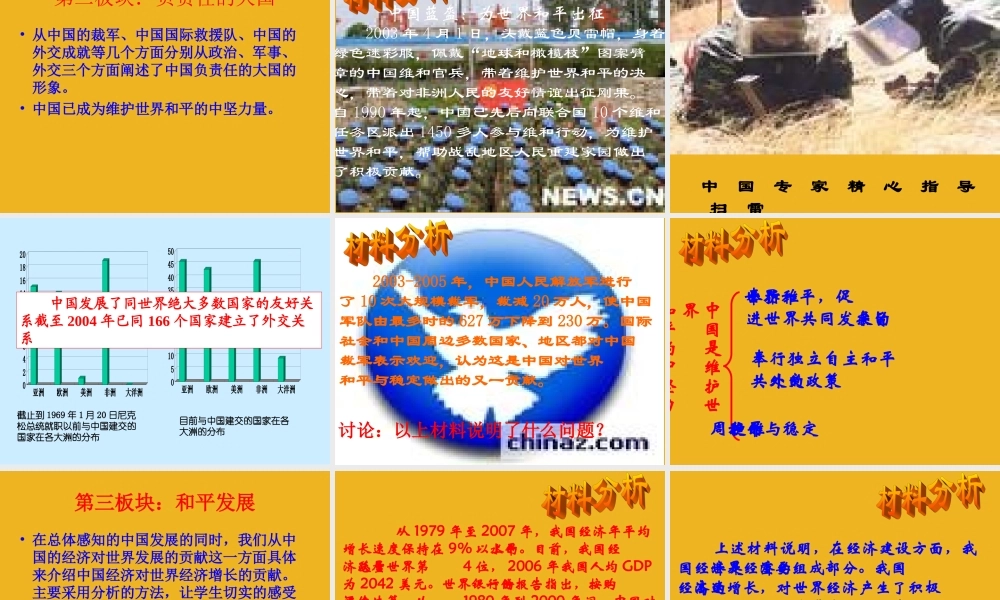 九年级政治 (世界舞台上的中国)课件 粤教版 课件