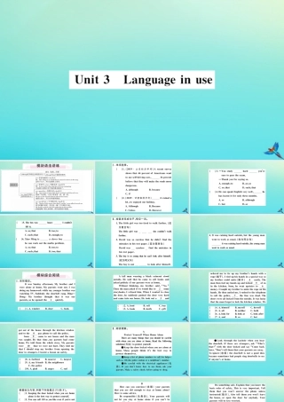 九年级英语上册 Module 4 Home alone Unit 3 Language in use习题课件 (新版)外研版 课件