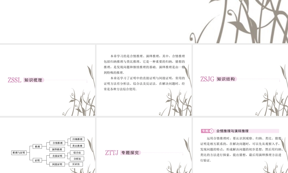 数学 2、2章末课件 新人教B版选修1-2 课件