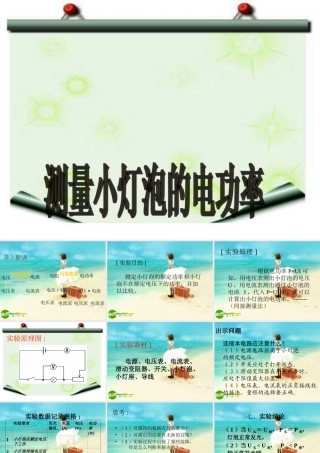 八年级物理下册 测小灯泡的电功率课件 人教新课标版 课件