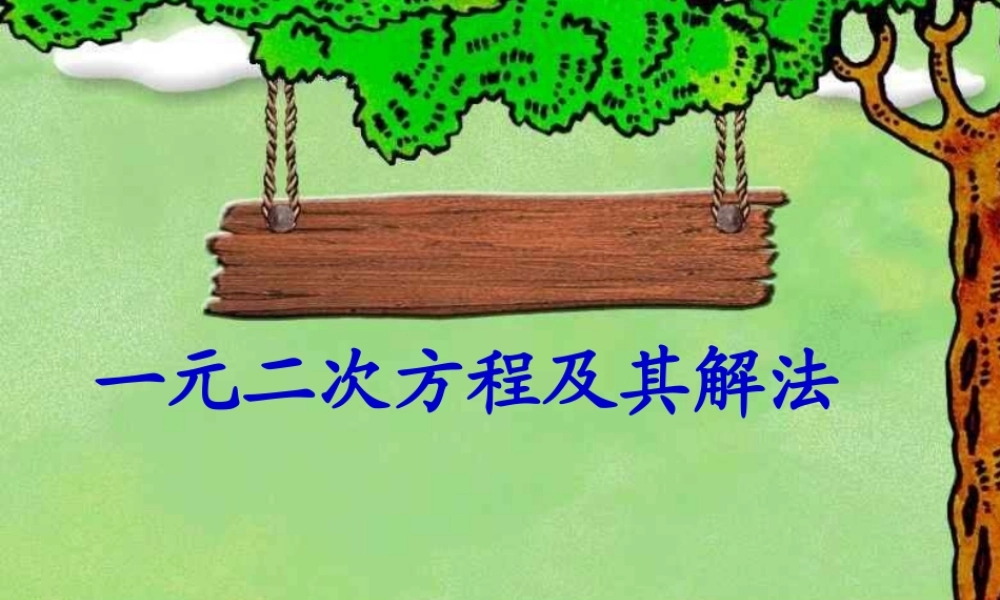 九年级数学上册 一元二次方程所有知识点课件 苏教版 课件