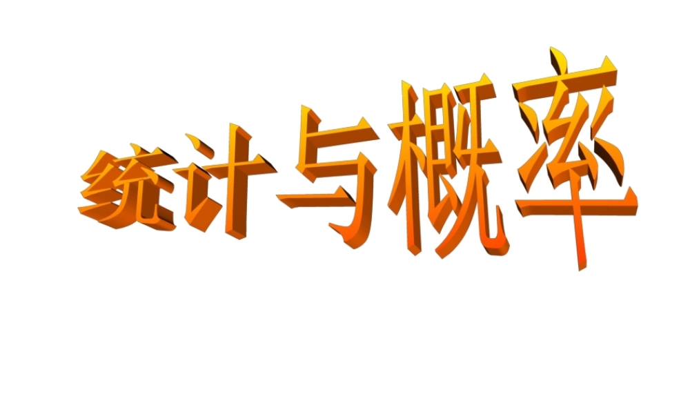 中考数学复习课件：概率与统计1 课件