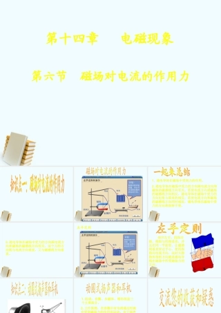 九年级物理 146(磁场对电流的作用力)课件 北师大版 课件