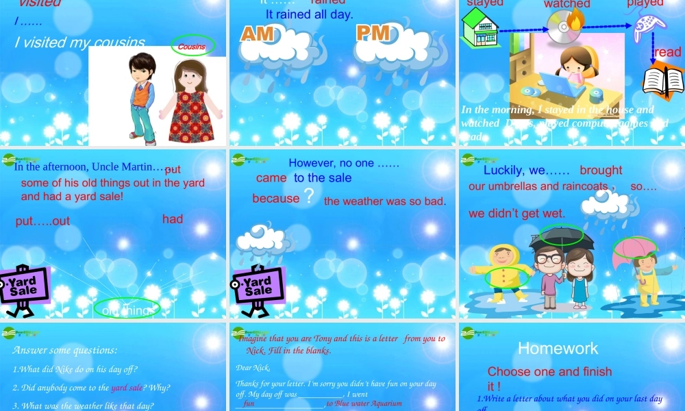 八年级英语上册 unit8 How was your school trip课件 人教新目标版 课件